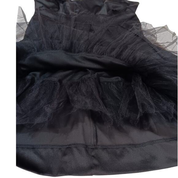 VINTAGE Y2K Dress Babydoll Pleated Satin Tie Belt Cocktail Party‎ Size 9 Medium - Picture 5 of 9